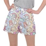 Pusheen Carebears Bears Cat Colorful Cute Pastel Pattern Ripstop Shorts