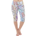 Pusheen Carebears Bears Cat Colorful Cute Pastel Pattern Lightweight Velour Cropped Yoga Leggings