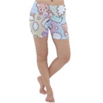 Pusheen Carebears Bears Cat Colorful Cute Pastel Pattern Lightweight Velour Yoga Shorts