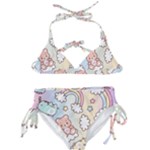 Pusheen Carebears Bears Cat Colorful Cute Pastel Pattern Kids  Classic Bikini Set