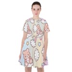 Pusheen Carebears Bears Cat Colorful Cute Pastel Pattern Sailor Dress