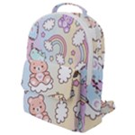 Pusheen Carebears Bears Cat Colorful Cute Pastel Pattern Flap Pocket Backpack (Small)