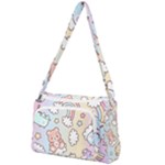 Pusheen Carebears Bears Cat Colorful Cute Pastel Pattern Front Pocket Crossbody Bag