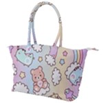 Pusheen Carebears Bears Cat Colorful Cute Pastel Pattern Canvas Shoulder Bag