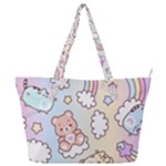 Pusheen Carebears Bears Cat Colorful Cute Pastel Pattern Full Print Shoulder Bag