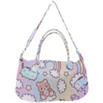 Pusheen Carebears Bears Cat Colorful Cute Pastel Pattern Removal Strap Handbag