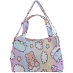 Pusheen Carebears Bears Cat Colorful Cute Pastel Pattern Double Compartment Shoulder Bag