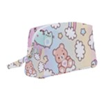 Pusheen Carebears Bears Cat Colorful Cute Pastel Pattern Wristlet Pouch Bag (Medium)