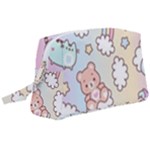 Pusheen Carebears Bears Cat Colorful Cute Pastel Pattern Wristlet Pouch Bag (Large)