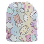 Pusheen Carebears Bears Cat Colorful Cute Pastel Pattern Drawstring Pouch (3XL)