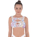 Pusheen Carebears Bears Cat Colorful Cute Pastel Pattern Bandaged Up Bikini Top