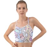 Pusheen Carebears Bears Cat Colorful Cute Pastel Pattern Mini Tank Bikini Top