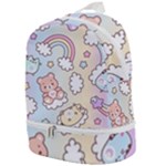 Pusheen Carebears Bears Cat Colorful Cute Pastel Pattern Zip Bottom Backpack