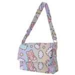 Pusheen Carebears Bears Cat Colorful Cute Pastel Pattern Full Print Messenger Bag (M)