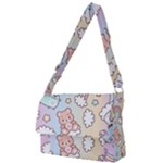 Pusheen Carebears Bears Cat Colorful Cute Pastel Pattern Full Print Messenger Bag (L)
