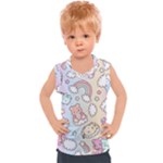 Pusheen Carebears Bears Cat Colorful Cute Pastel Pattern Kids  Sport Tank Top