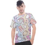 Pusheen Carebears Bears Cat Colorful Cute Pastel Pattern Men s Sport Top