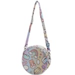 Pusheen Carebears Bears Cat Colorful Cute Pastel Pattern Crossbody Circle Bag