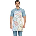 Pusheen Carebears Bears Cat Colorful Cute Pastel Pattern Kitchen Apron