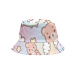 Pusheen Carebears Bears Cat Colorful Cute Pastel Pattern Inside Out Bucket Hat (Kids)