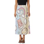 Pusheen Carebears Bears Cat Colorful Cute Pastel Pattern Classic Midi Chiffon Skirt