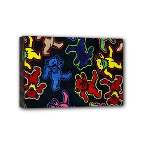 Bears Colors Dead Head Deadhead Grateful Dead Mini Canvas 6  x 4  (Stretched) from ArtsNow.com