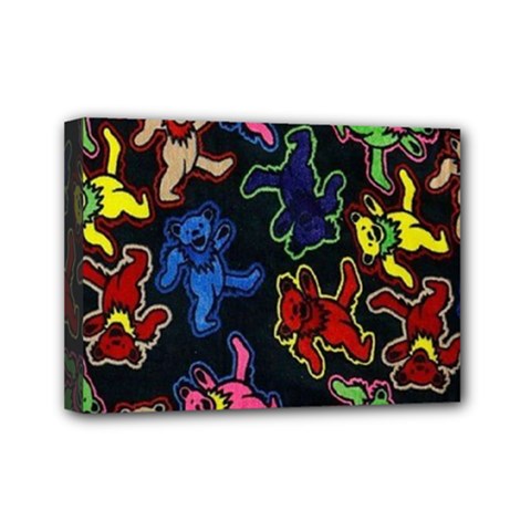 Bears Colors Dead Head Deadhead Grateful Dead Mini Canvas 7  x 5  (Stretched) from ArtsNow.com