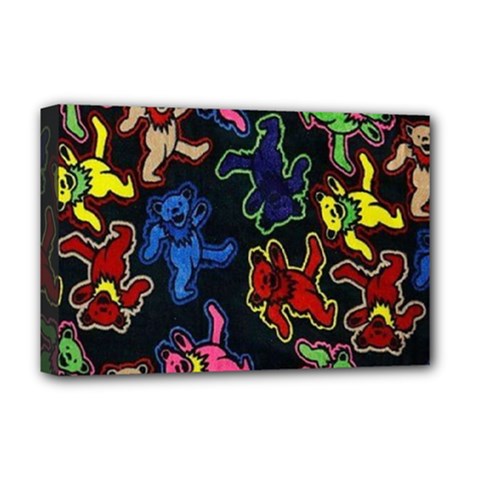 Bears Colors Dead Head Deadhead Grateful Dead Deluxe Canvas 18  x 12  (Stretched) from ArtsNow.com