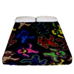 Bears Colors Dead Head Deadhead Grateful Dead Fitted Sheet (Queen Size)