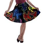 Bears Colors Dead Head Deadhead Grateful Dead A-line Skater Skirt