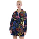 Bears Colors Dead Head Deadhead Grateful Dead Women s Long Sleeve Casual Dress