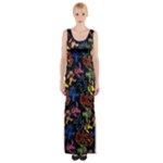 Bears Colors Dead Head Deadhead Grateful Dead Thigh Split Maxi Dress