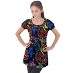 Bears Colors Dead Head Deadhead Grateful Dead Puff Sleeve Tunic Top