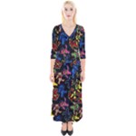 Bears Colors Dead Head Deadhead Grateful Dead Quarter Sleeve Wrap Maxi Dress