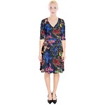 Bears Colors Dead Head Deadhead Grateful Dead Wrap Up Cocktail Dress