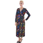 Bears Colors Dead Head Deadhead Grateful Dead Velvet Maxi Wrap Dress