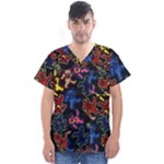 Bears Colors Dead Head Deadhead Grateful Dead Men s V-Neck Scrub Top