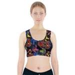 Bears Colors Dead Head Deadhead Grateful Dead Sports Bra With Pocket