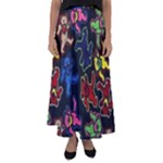 Bears Colors Dead Head Deadhead Grateful Dead Flared Maxi Skirt