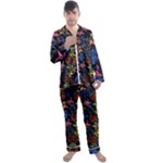 Bears Colors Dead Head Deadhead Grateful Dead Men s Long Sleeve Satin Pajamas Set