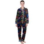 Bears Colors Dead Head Deadhead Grateful Dead Women s Long Sleeve Satin Pajamas Set	