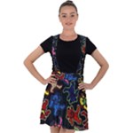 Bears Colors Dead Head Deadhead Grateful Dead Velvet Suspender Skater Skirt