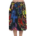 Bears Colors Dead Head Deadhead Grateful Dead Velvet Flared Midi Skirt