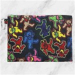 Bears Colors Dead Head Deadhead Grateful Dead Canvas Cosmetic Bag (XXL)