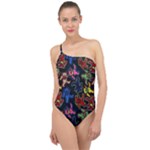 Bears Colors Dead Head Deadhead Grateful Dead Classic One Shoulder Swimsuit