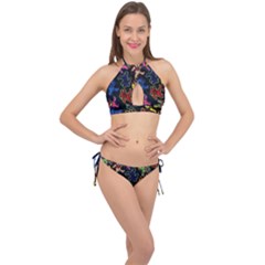 Cross Front Halter Bikini Set 