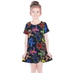 Bears Colors Dead Head Deadhead Grateful Dead Kids  Simple Cotton Dress