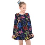 Bears Colors Dead Head Deadhead Grateful Dead Kids  Long Sleeve Dress