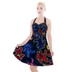 Bears Colors Dead Head Deadhead Grateful Dead Halter Party Swing Dress 