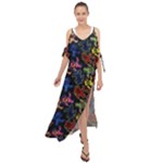 Bears Colors Dead Head Deadhead Grateful Dead Maxi Chiffon Cover Up Dress